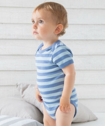 Baby Striped Short Sleeve Bodysuit