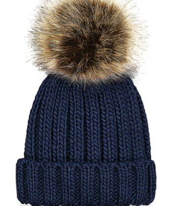Junior Fur Pom Pom Chunky Beanie
