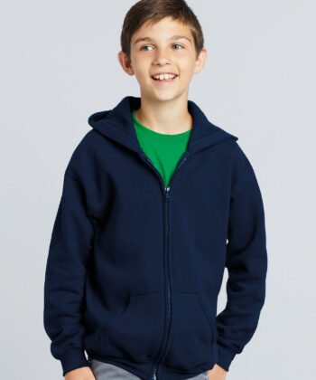 Heavy Blend Youth Full Zip Hooded Sweat