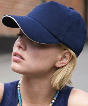 Brushed Cotton Decorator Cap with Sandwich Peak