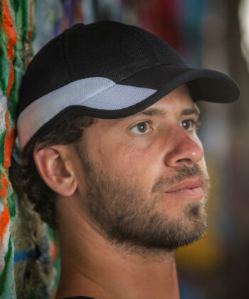 Mesh Cap with Peak Ticket Holder