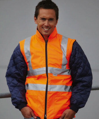 Fluo Quilted Jacket with Zip-Off Sleeves