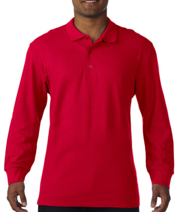 Premium Cotton Adult Double Piqué Polo LS