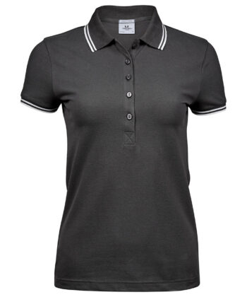 Ladies Luxury Stripe Stretch Polo