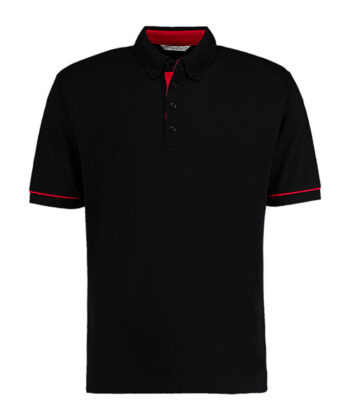 Classic Fit Button Down Contrast Polo Shirt