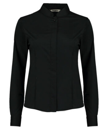 Women's Tailored Fit Mandarin Collar Shirt