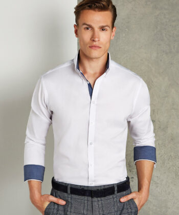 Tailored Fit Contrast Oxford Shirt LS