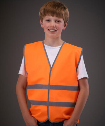 Kids Fluo Reflective Border Waistcoat