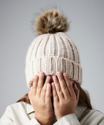 Junior Fur Pom Pom Chunky Beanie