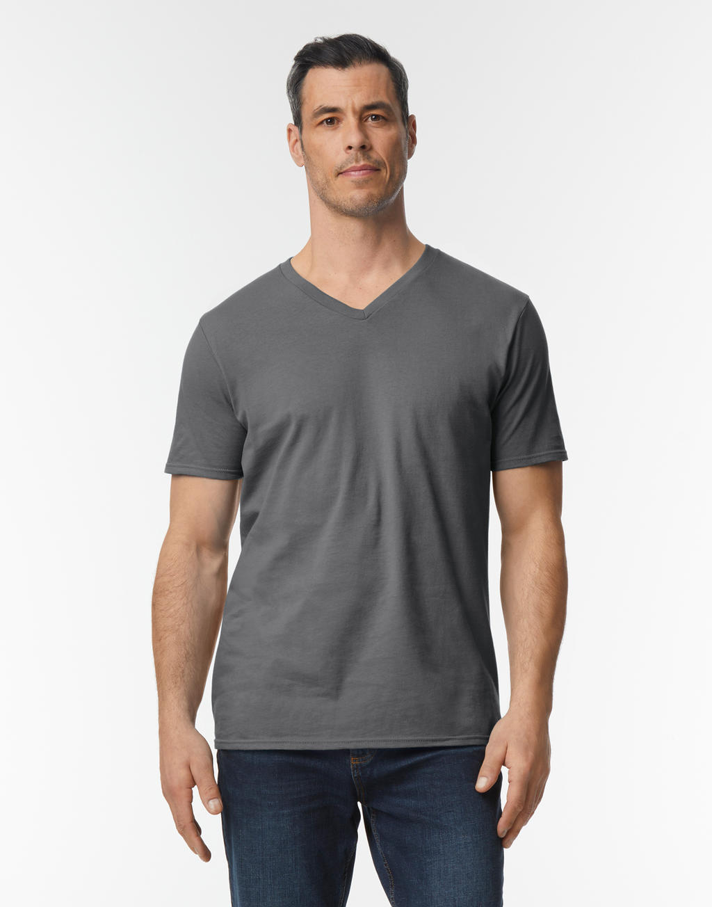Softstyle Adult V-Neck T-Shirt - Image 4