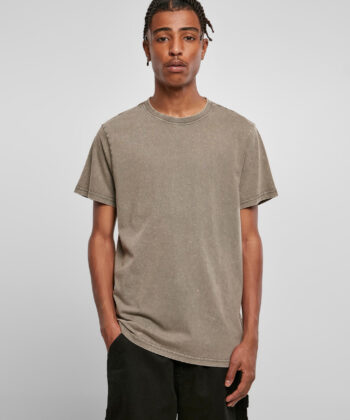 Acid Washed Round Neck Tee
