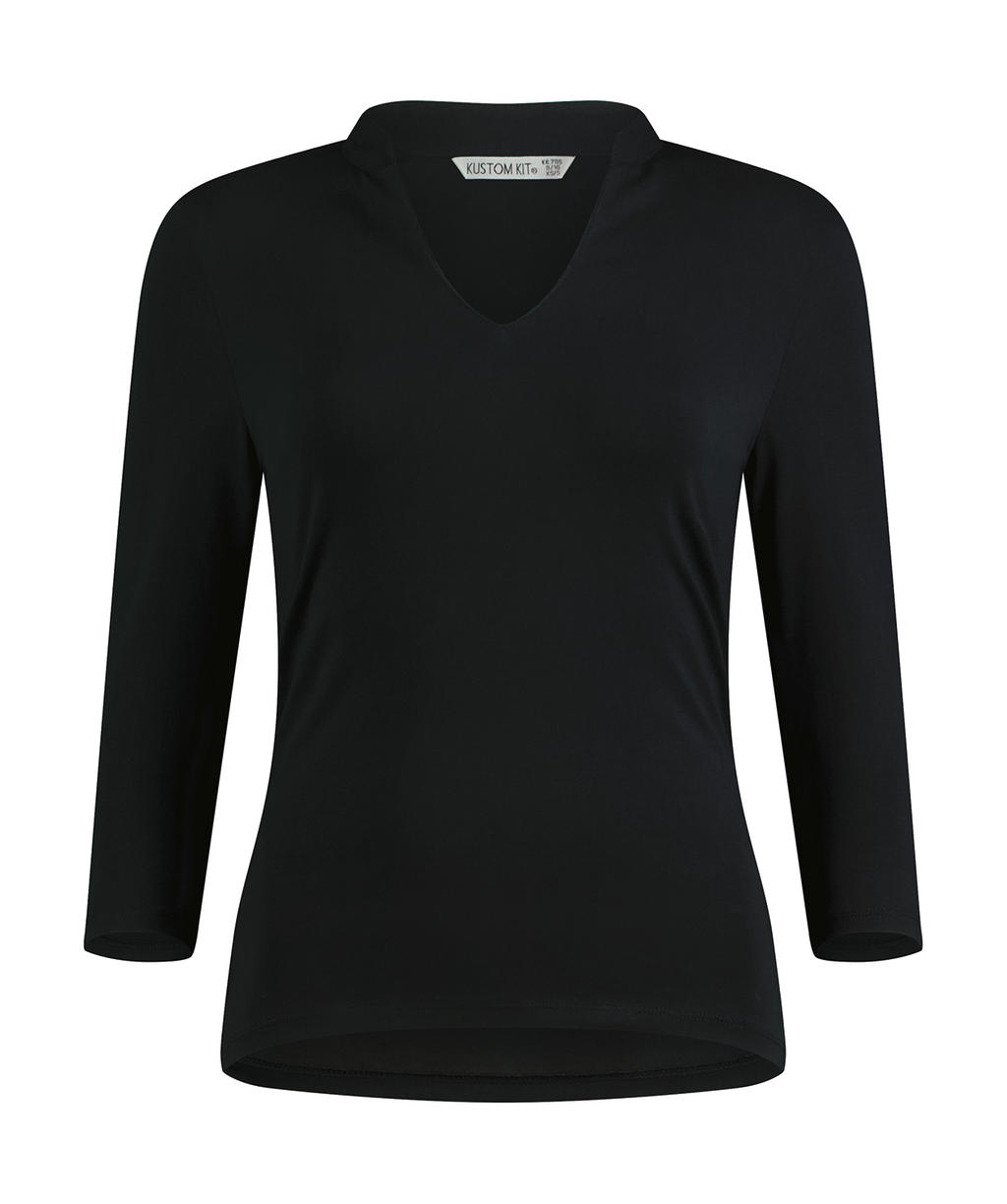 Regular Fit Mandarin Collar Top 3/4 Sleeve - Image 6