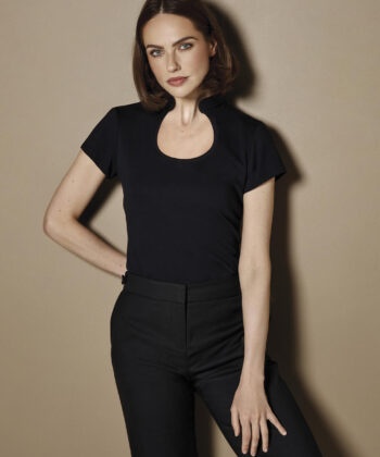 Regular Fit Keyhole Neck Top