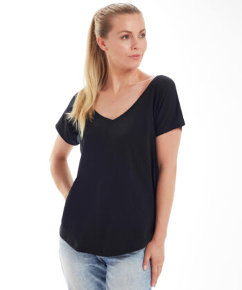 Women's Loose Fit V Neck T