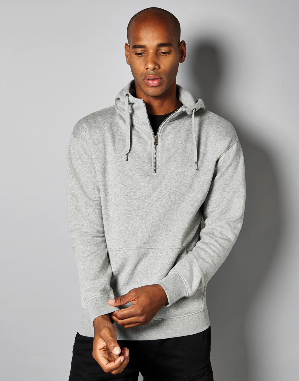 Regular Fit 1/4 Zip Hoodie - Image 5
