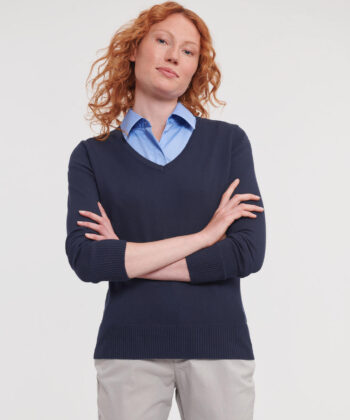 Ladies’ V-Neck Knitted Pullover