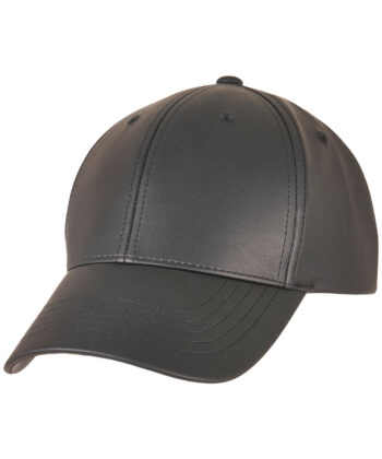 Synthetic Leather Alpha Shape Dad Cap