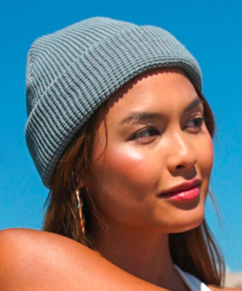 Recycled Yarn Waffle Knit Beanie