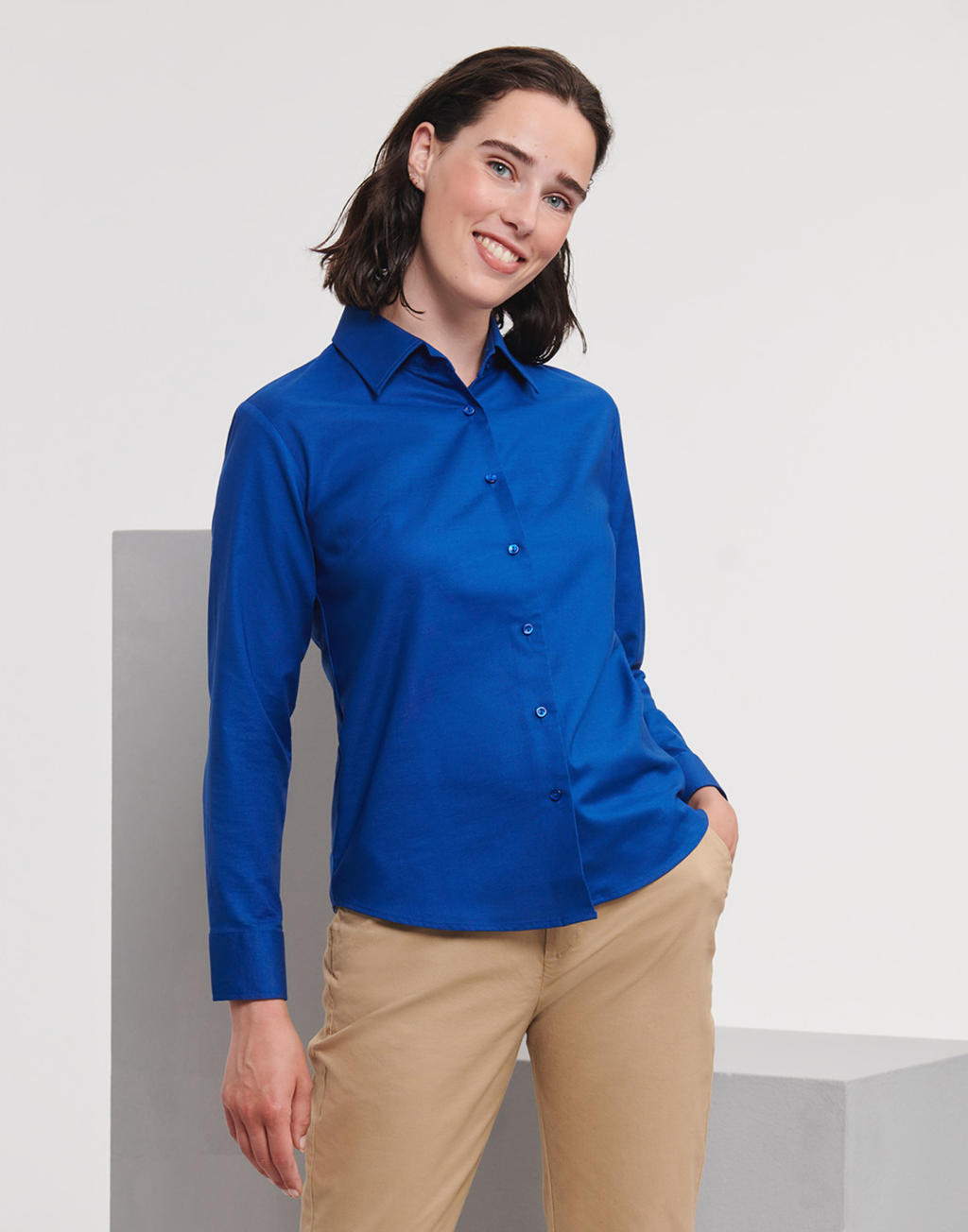 Ladies' Classic Oxford Shirt LS - Image 2
