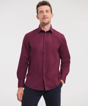 Fitted Long Sleeve Stretch Shirt