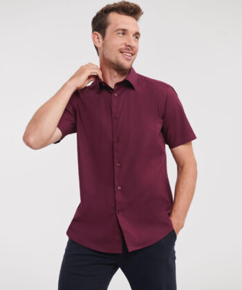 Fitted Short Sleeve Stretch Shirt