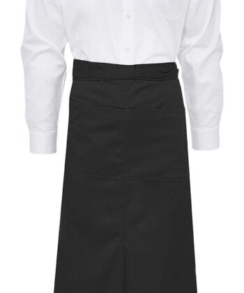 BERLIN Long Bistro Apron with Vent and Pocket