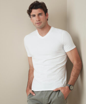 Stretch-T V-neck for men