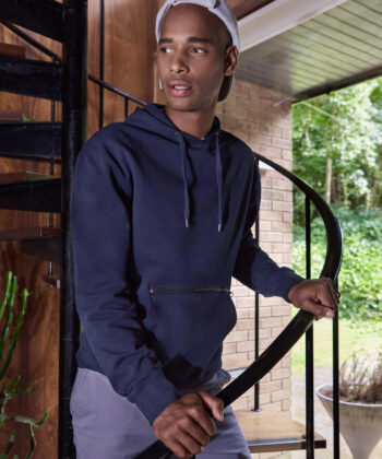 Pique Hoodie with Zipped Pocket