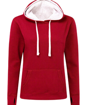 Contrast Hooded Sweatshirt Women
