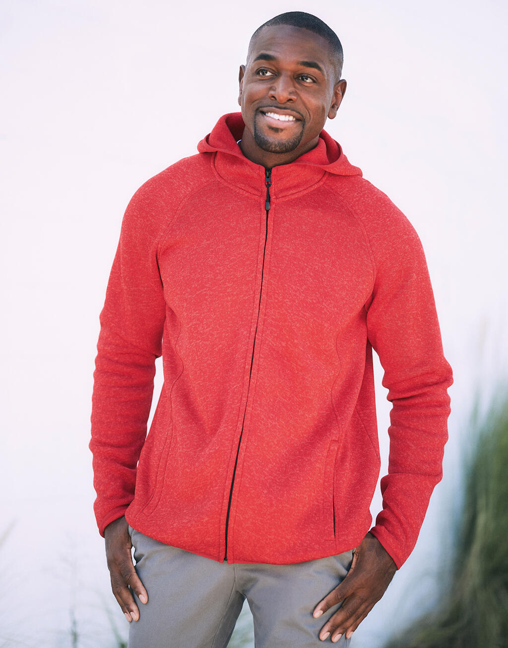 Lux Hooded Knit Fleece Jacket for men - Image 2