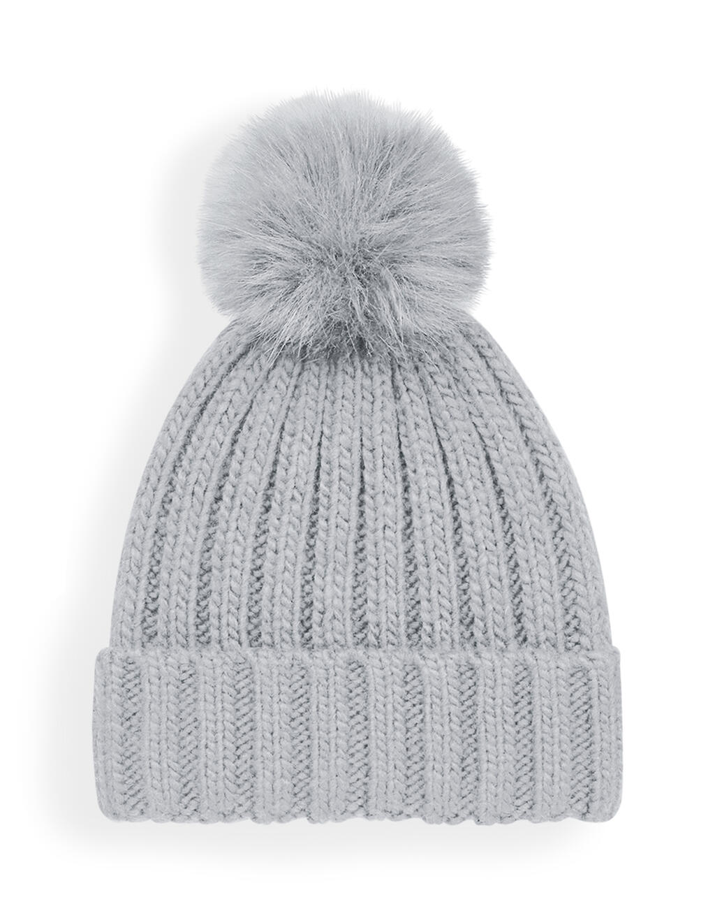 Verbier Fur Pop Pom Chunky Beanie - Image 3
