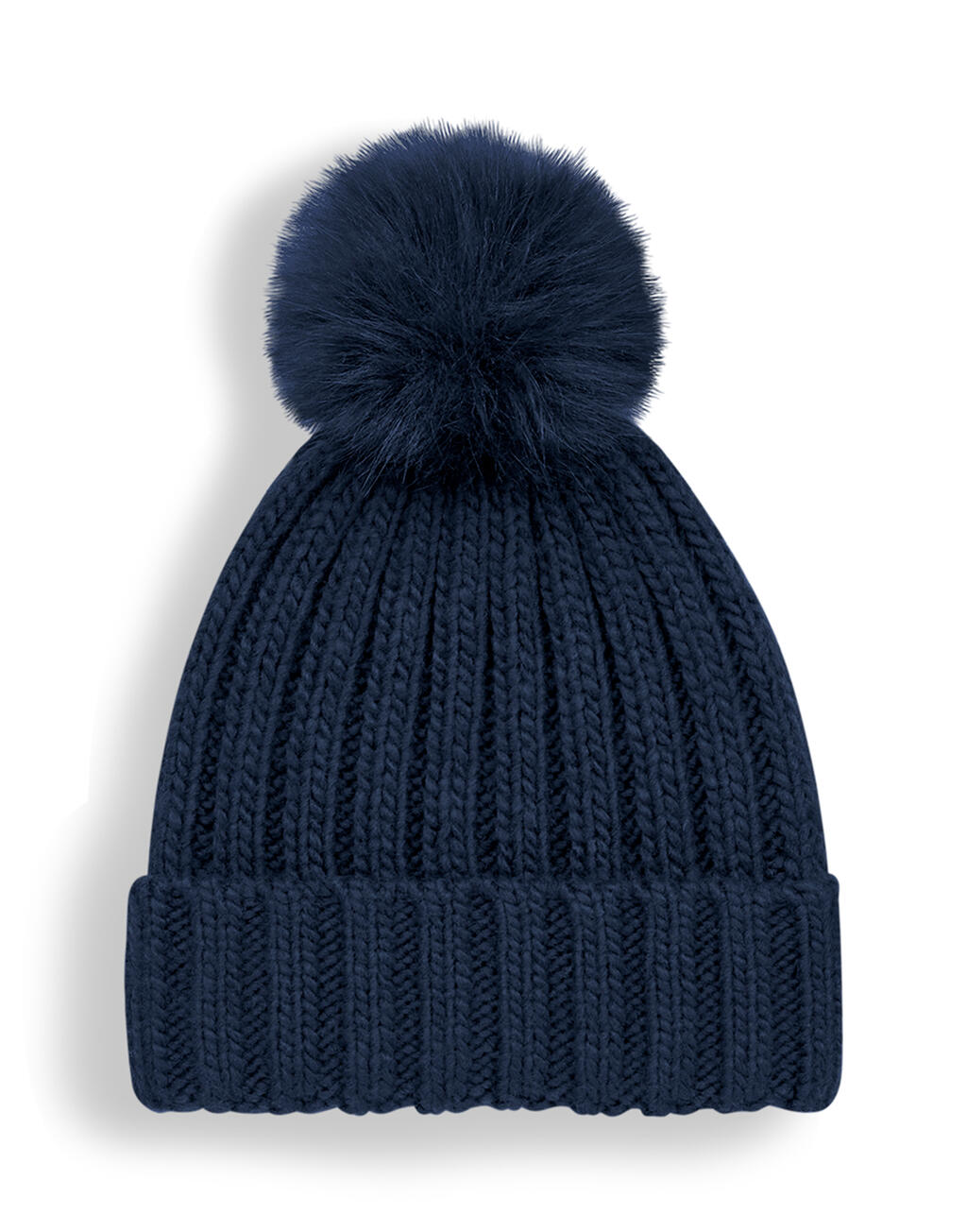 Verbier Fur Pop Pom Chunky Beanie - Image 5