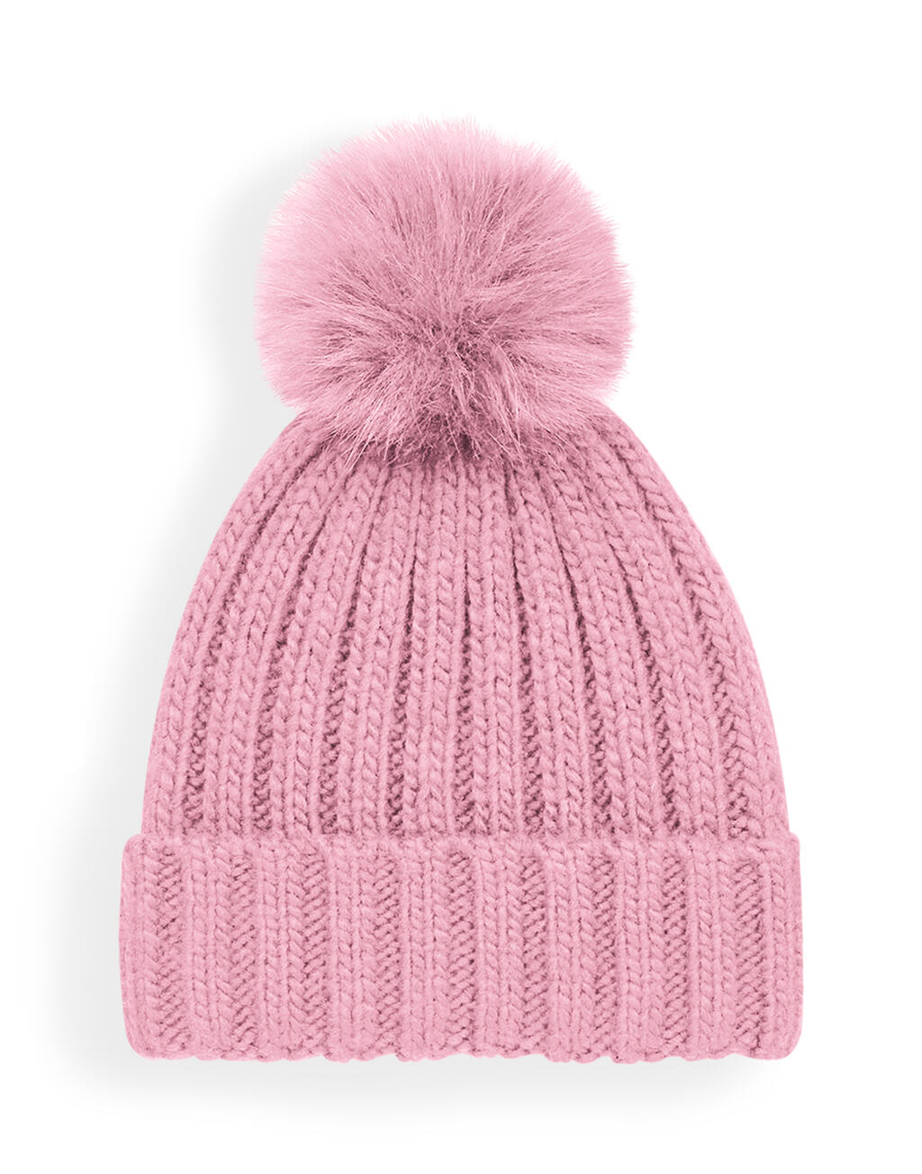 Verbier Fur Pop Pom Chunky Beanie - Image 2