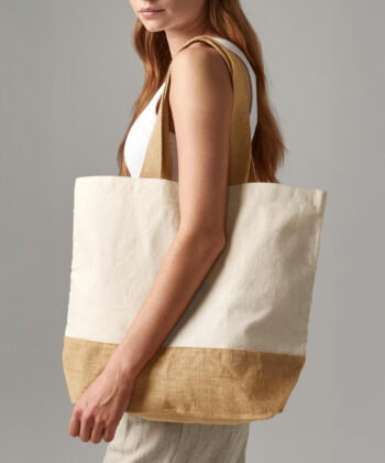 Jute Base Canvas Tote