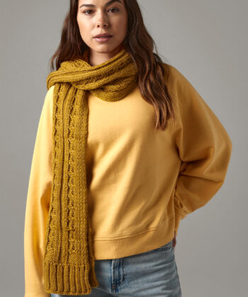 Cable Knit Melange Scarf