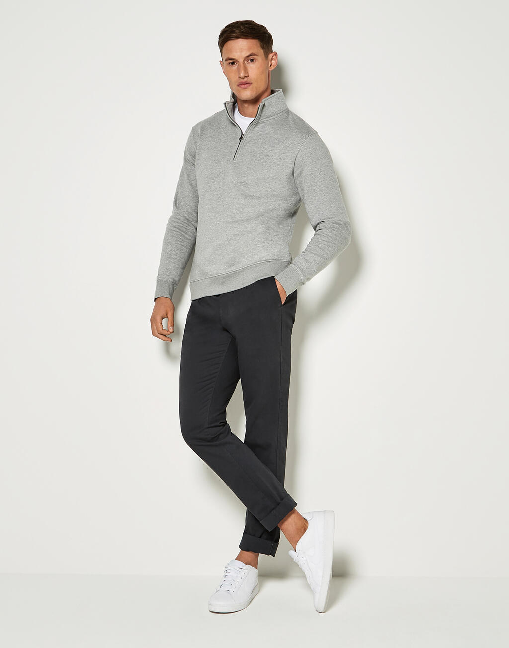 Regular Fit 1/4 Zip Sweatshirt - Image 3
