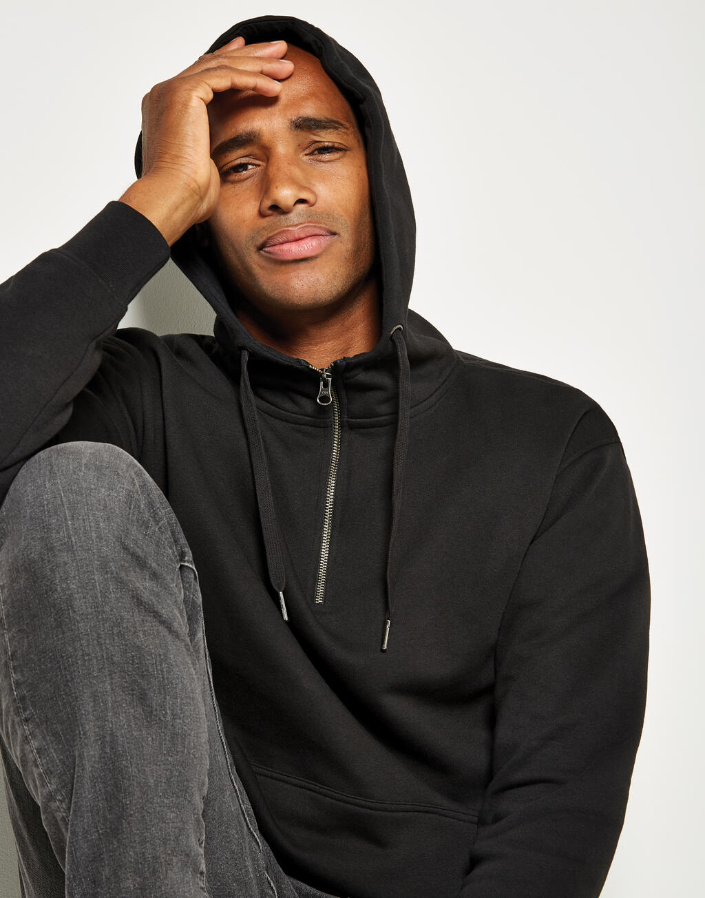 Regular Fit 1/4 Zip Hoodie - Image 12