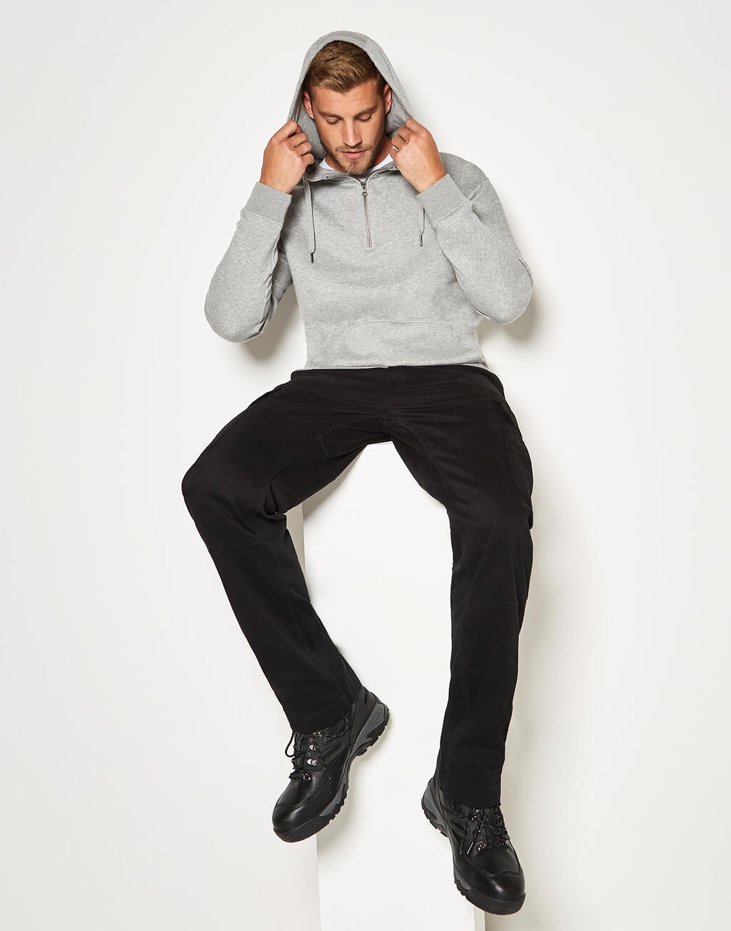 Regular Fit 1/4 Zip Hoodie - Image 9