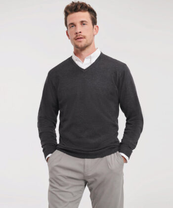 Men's V-Neck Knitted Pullover