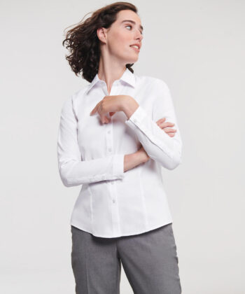 Ladies' LS Herringbone Shirt