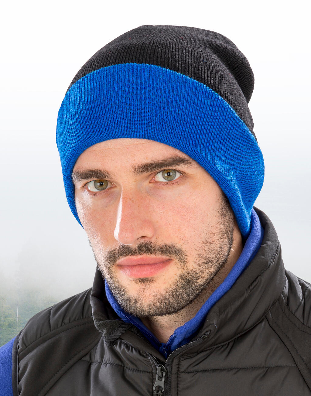 Recycled Black Compass Beanie - Image 3