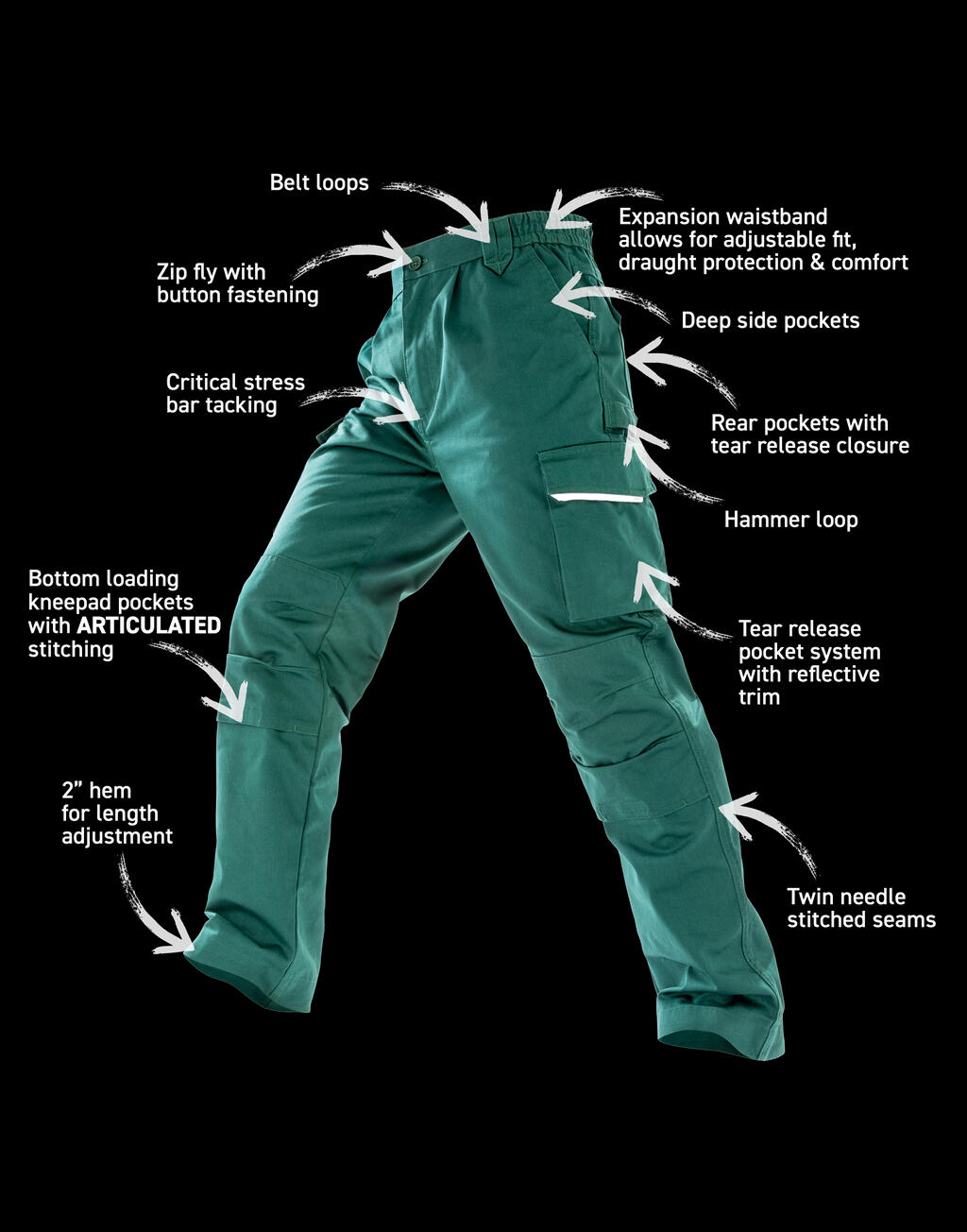Work-Guard Action Trousers Long - Image 6