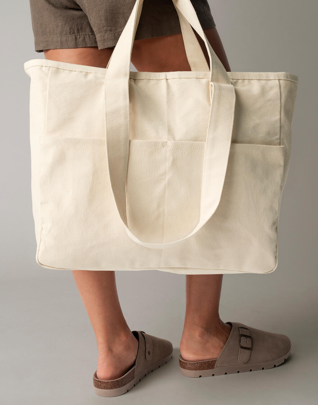 Double Handle Cargo Pocket Tote - Image 5