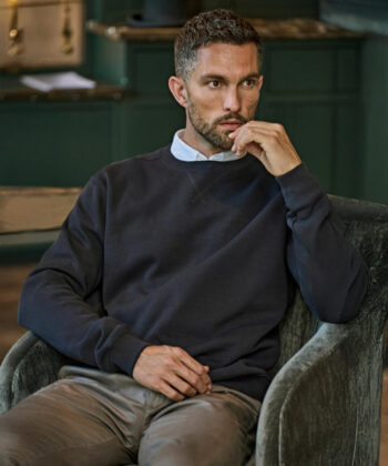 Ribbed Interlock Crew Neck