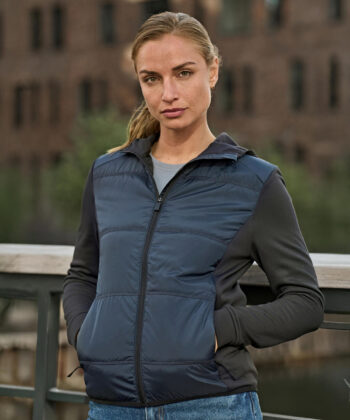 Womens Hybrid-Stretch Hooded Jacket